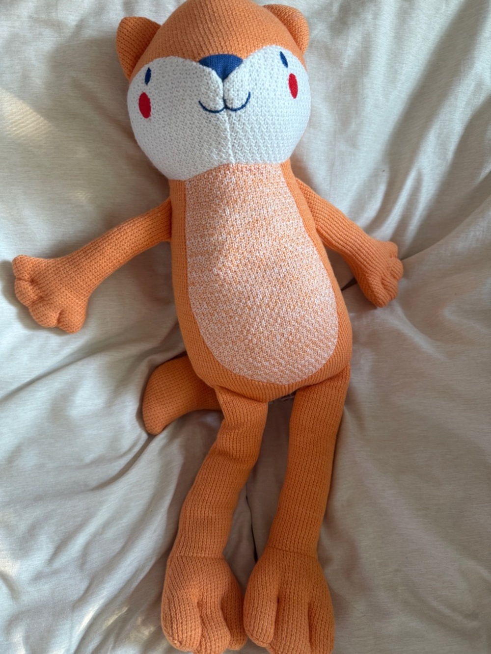 Cloud Island Orange Knit Fox Plush Doll